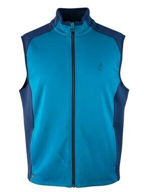 Greyson Sequoia Lux Performance Vest Teal Blue Golf Athletic Full Zip Mens M